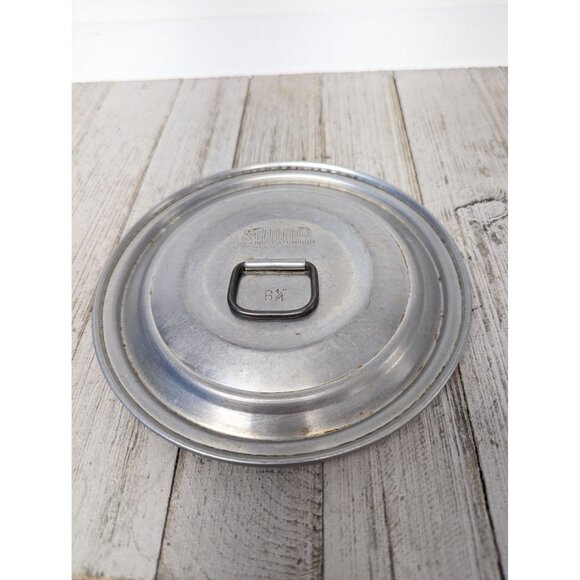 Vintage Mirro Aluminum Safety Ring Pot Cover Round Metal Lid 6-1/4" - Picture 1 of 4